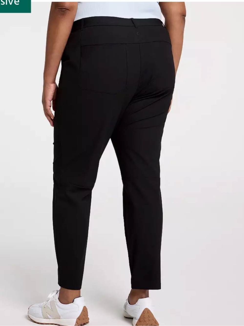 CALIA Slim Fit Golf Pants Pure Black Easy Care Athletic Pants - Picture 5 of 14
